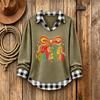 Women's Fashion Casual Two-Piece Paneled Top with Lapel Collar for Everyday Wear