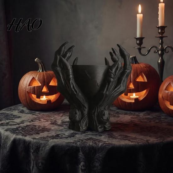 Stable Desk Accessory 3D Printed Gothic Demon Claw Trinket Dish, Devil Paw Decorative Jewelry Tray Storage Bowl, Key Holder Tray, Halloween