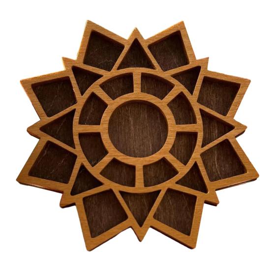 

Миниатюрная полка для безделушек, деревянная полка для демонстрации кристаллов, мини-полка для украшений с отделениями для коллекционных предметов для любителей кристаллов P