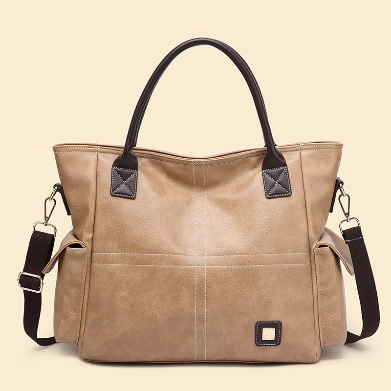 

Single Shoulder Large Bag for Women Summer New Women s Bag Casual Large Capacity Handbag Stitched Motorcycle Bag Crossbody хакі