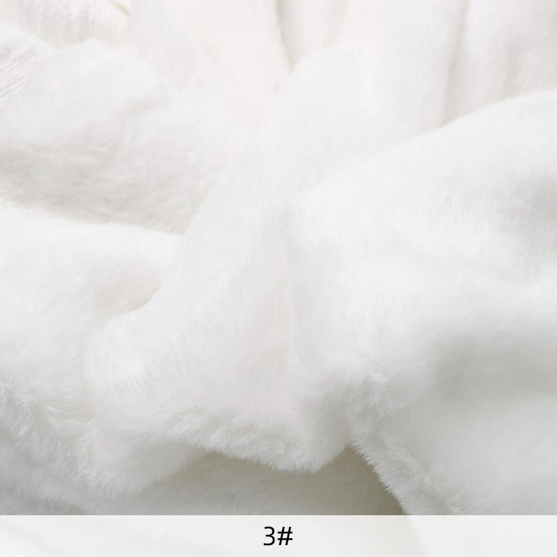 50x50cm/1m 8mm Faux Fur Fabric Soft Short Plush Fabric for Sewing DIY Doll Warm Scarf Needlework Background Display Cloth