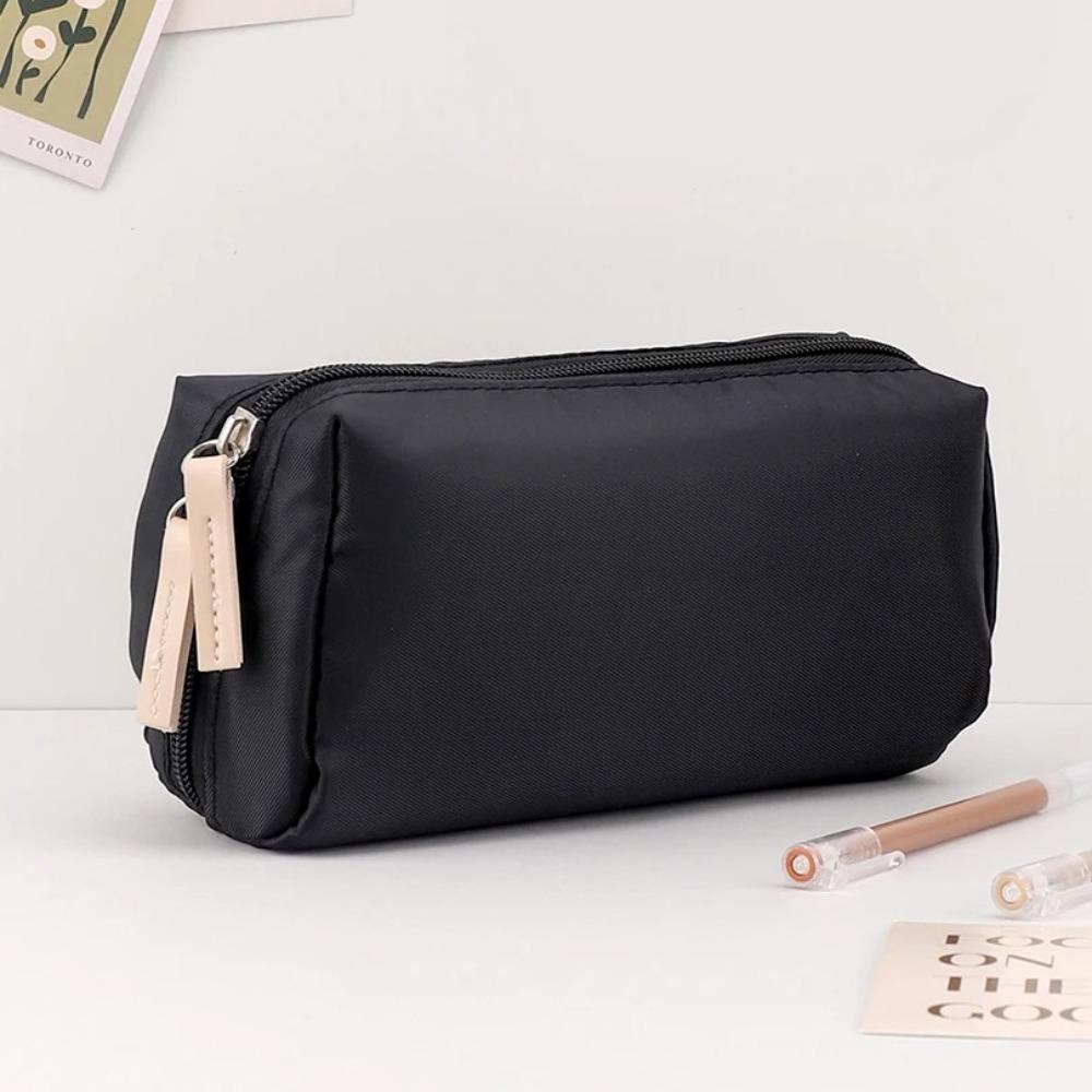 

Black Pen Bag Canvas Stationery Bag Portable Stationery Organizer School Office чёрный