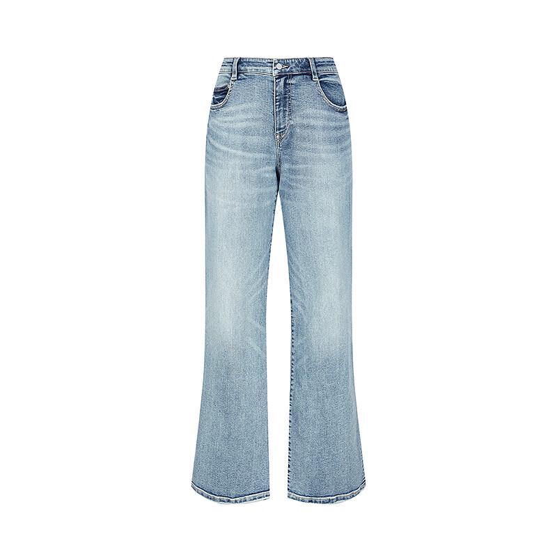 JNBY 2025 Autumn Washed Flared Denim Jeans