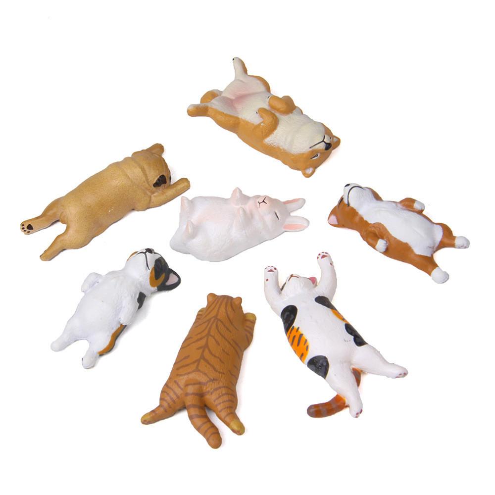 Kitten Corgi Pvc Animal Figures With Garden Style Theme For Party And Event Decor