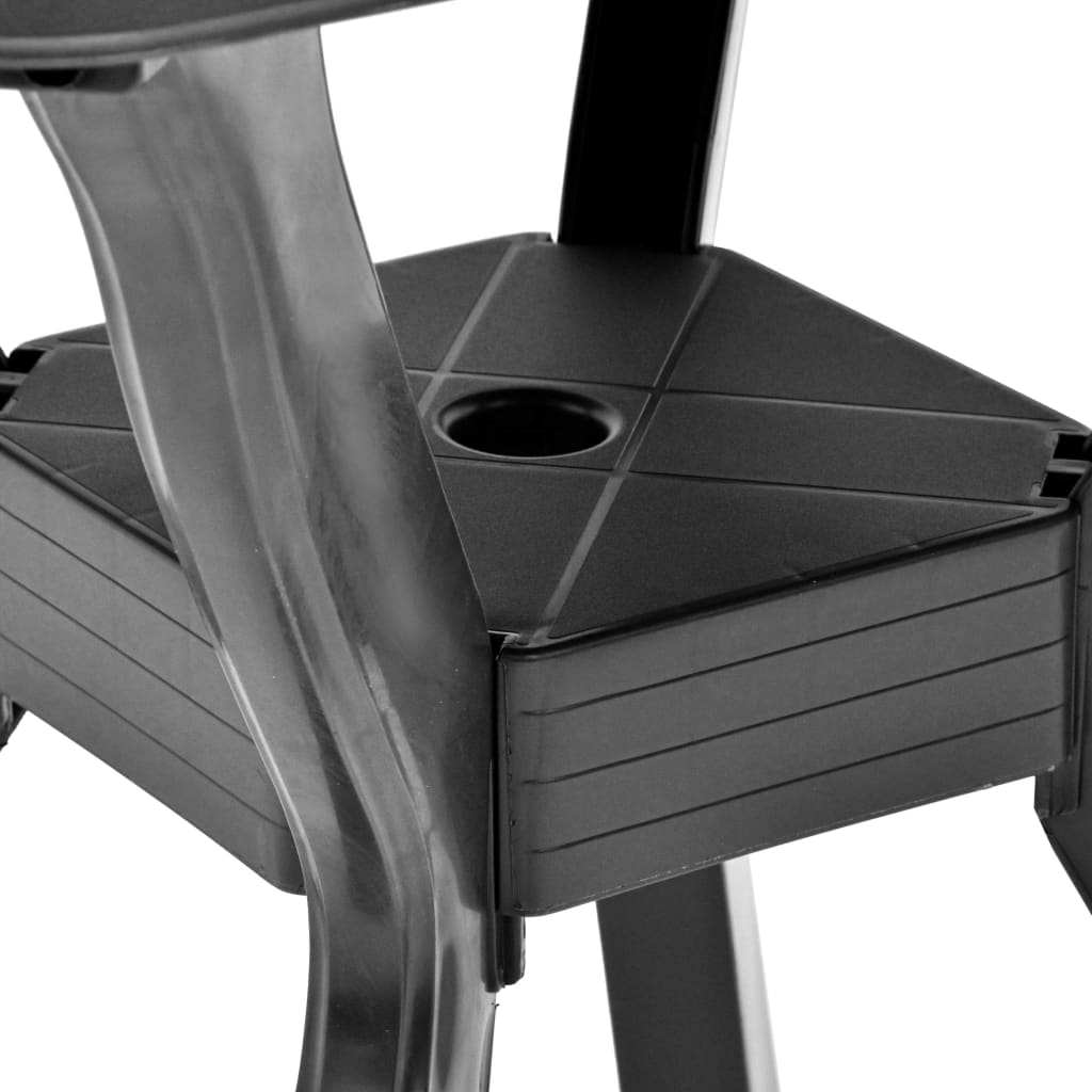 Bistro Table Anthracite Grey 70 X 70 X 72 Cm Plastic
