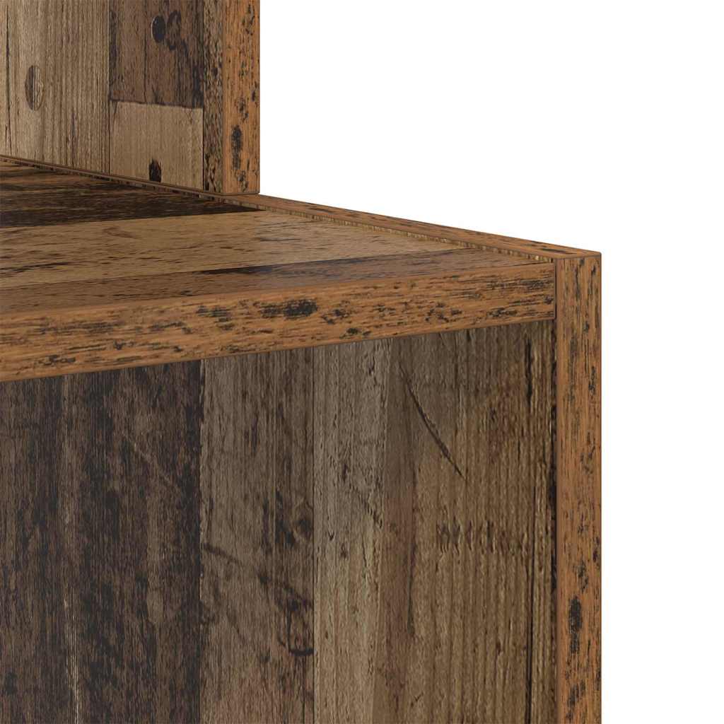 Desk with Shelf Rustic Wood Look 106 x 41 x 88.5 cm Engineered Wood