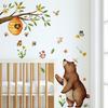 Sunflower Bear Bee Wall Stickers, Bedroom Children's Room Decoration Wall Stickers, Self Adhesive Wall Stickers