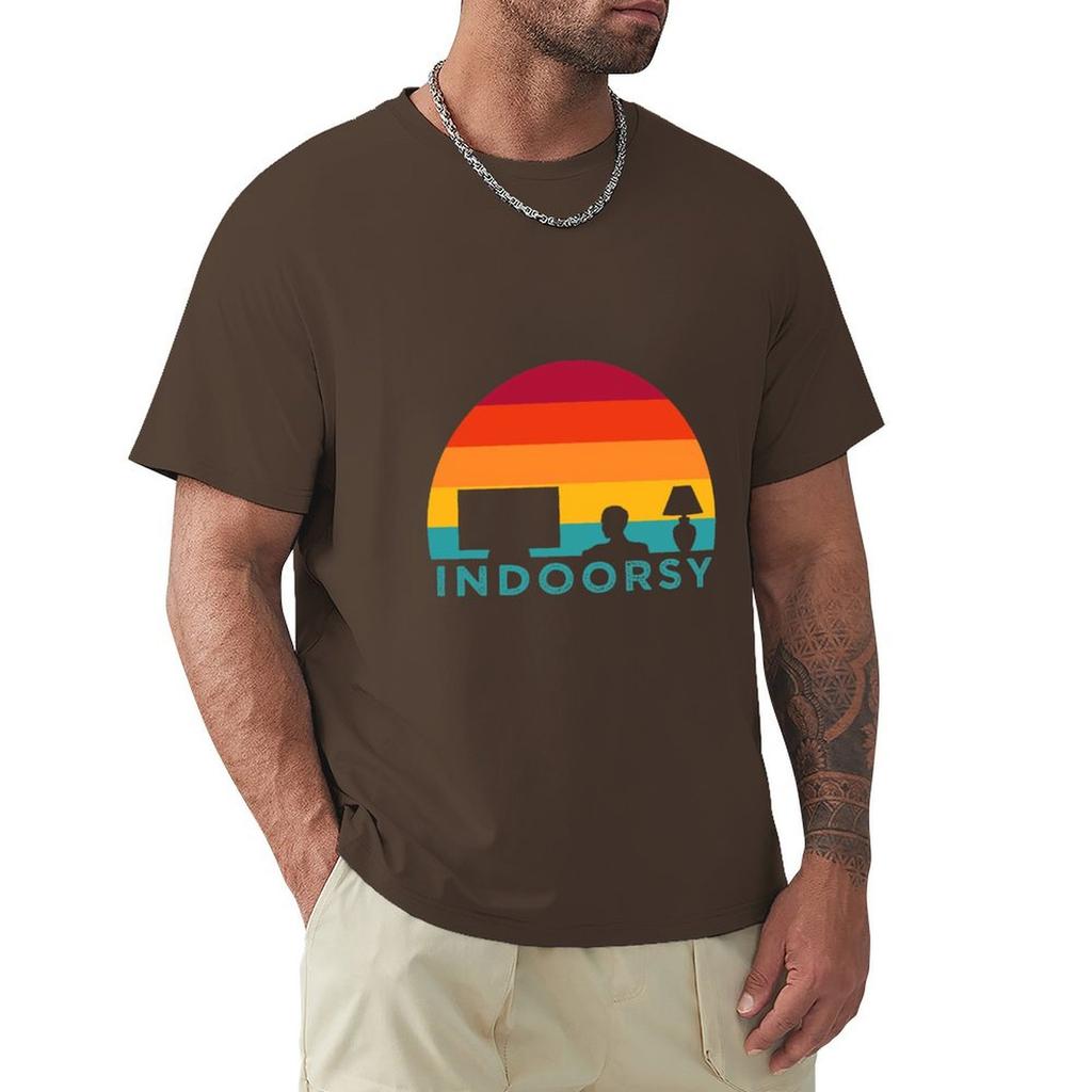 Funny Indoorsy Rather Be Inside Indoors Streaming Meme Gift T-Shirt Anime Tshirt Blouse Heavy Weight T Shirts For Men