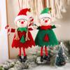 Newest Christmas Elves Stuffed Plush Dolls Hanging Ornaments Xmas Tree Decor Cute Boy Girl Elf Pendant Kids Gifts New Year Noel