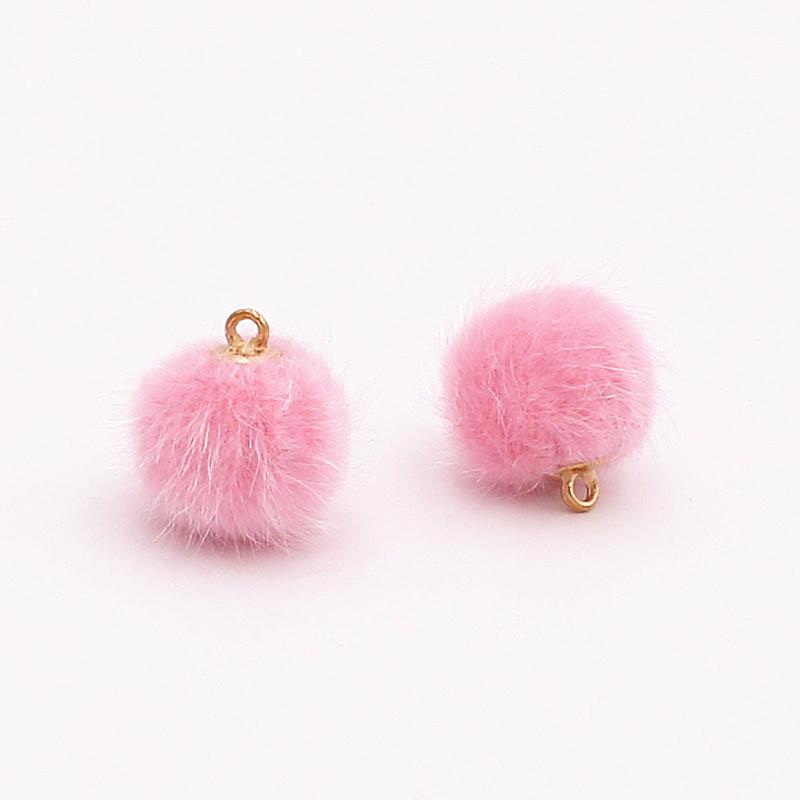 DIY Ornament Accessories 10pcs Key Ring Accessories Clothing Hair Accessories Earrings Eardrops Accessories Pendant Materials Mink Fur Ball