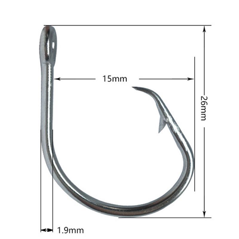 

50pcs Sets Fishing Hook Ring Eagle Beak Hook Ring Hook Eagle Beak Hook Stainless Steel Fish Hook Shark Hook 50pcs