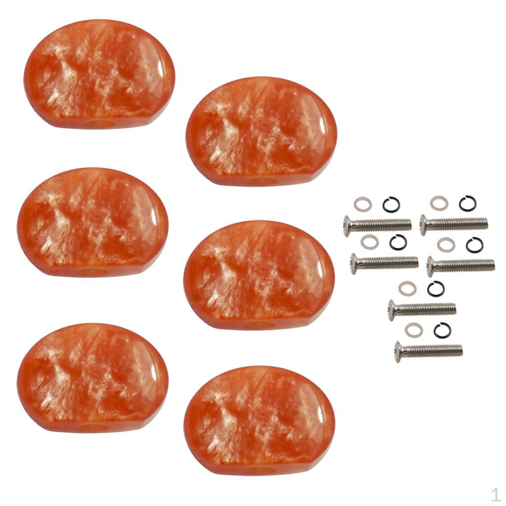 6 Pcs guitar Instruments tuning Pegs Keys Machine Heads Replacement Button Knobs Handle Cap