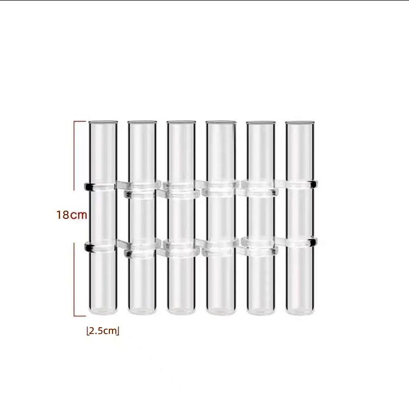 

Foldable Transparent Glass Vase for Tulips - Modern Hydroponic Display and Decoration. Tall 6 Tubes (Includes Tube Brush) прозрачный