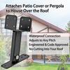 Roof Riser Brackets Kit Pergola Roof Riser Beam Bracket Heavy Duty Pergola Brackets Adjustable Saddle Roof Riser Post