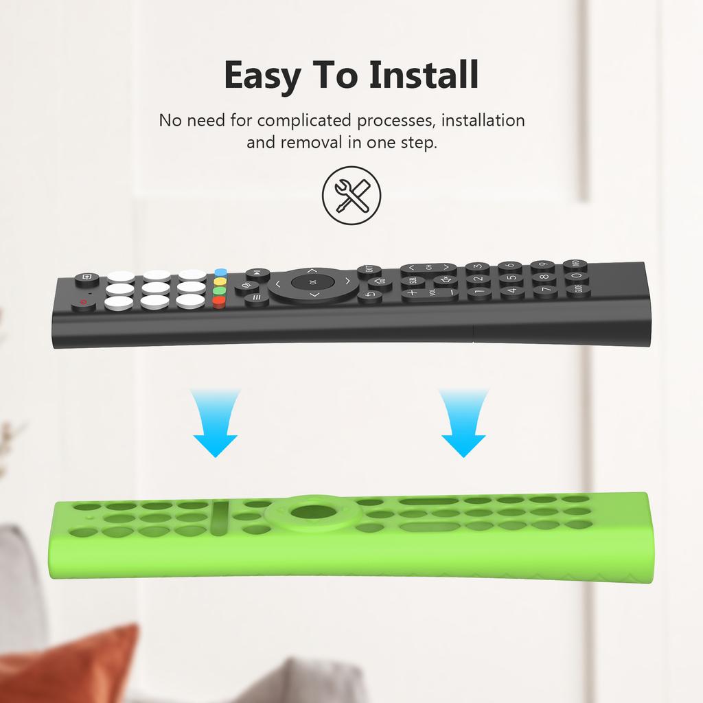 For HISENSE ERF2K38H Dust-Proof Remote Control Cover with Lanyard Full-Coverage Silicone Protective Case Drop-Proof RC Cover