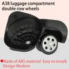 1 Pair Luggages Wheels Suitcase Double Row 360° Spinner Casters Replacement Wheel Hardware Repair Kit