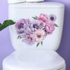 Faux Floral Leaves Kids Room Toilet Wall Sticker Self-Adhesive Removable Bathroom Home Decor Decal