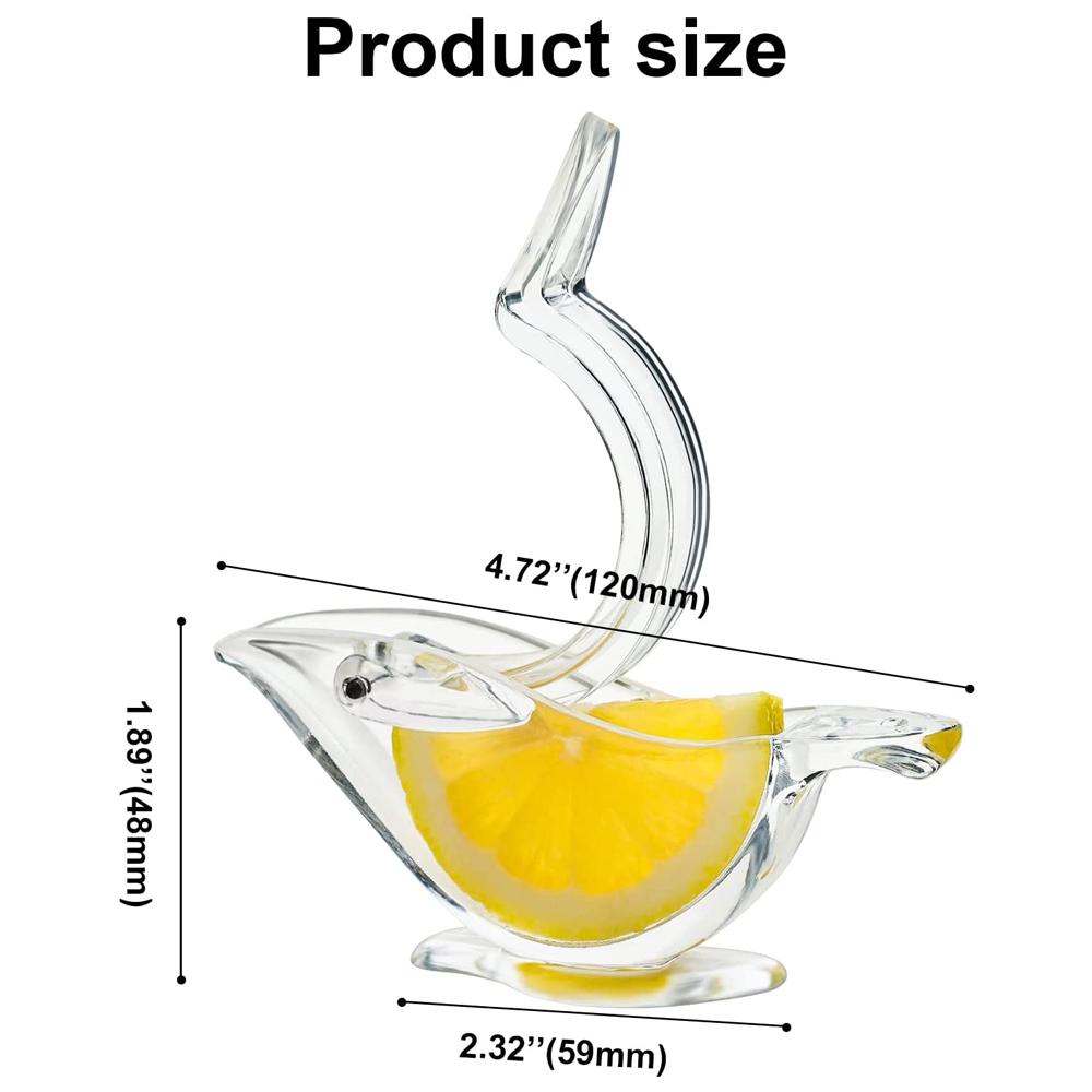 Manual Lemon Squeezer Bird Acrylic Lemon Slice Squeezer Portable Transparent Fruit Juicer Hand Juicer for Orange Lemon Lime Y202