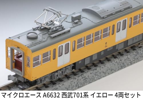 MicroAce N-Spur Seibu 701 Serie Gelb 4-Wagen-Set Modellbahn A6632