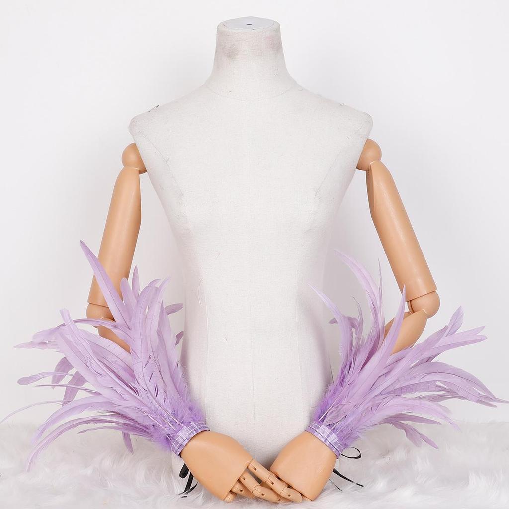 Large Feather Bracelet Cuffs for Halloween & Christmas Costumes