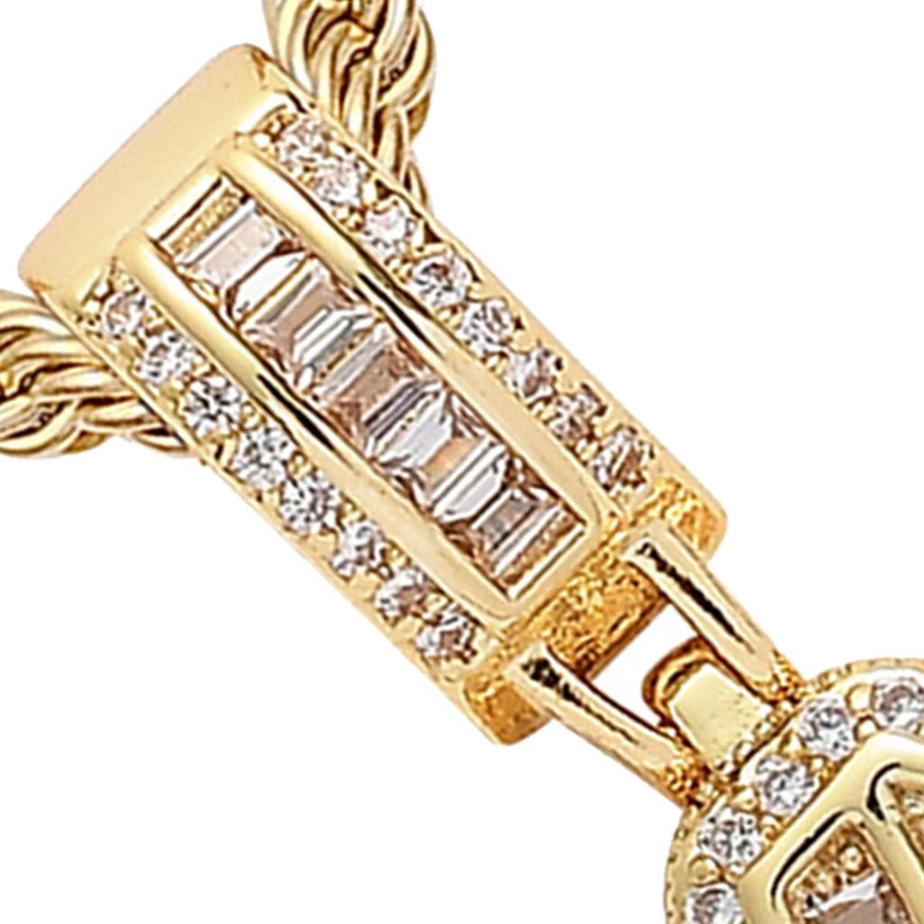 Zirconia English Letter Pendant Necklace Men Women Fashionable Necklace Jewelry Accessory for Party A