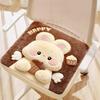 Cute Puppy Pattern Pad Plush Animal Chair Pad, Square Cozy Seat Cushion, Cat Pattern, 15.8 Comfortable Office Cushion x Inch with Non-Slip Backing for