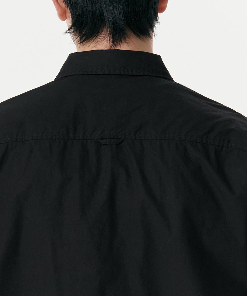 MUSINSA STANDARD Relaxed Washed Poplin Shirt [Black]