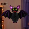 Three-dimensional Halloween Party Decor Honeycomb Hanging Decor, Waterproof Paper Witch Bat Pumpkin Ornament Props for Ceiling Window Display, Spooky