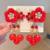 Cute Chinese Style Red Barrettes Hanfu Headwear Ancient Style Hair Clip  Girls