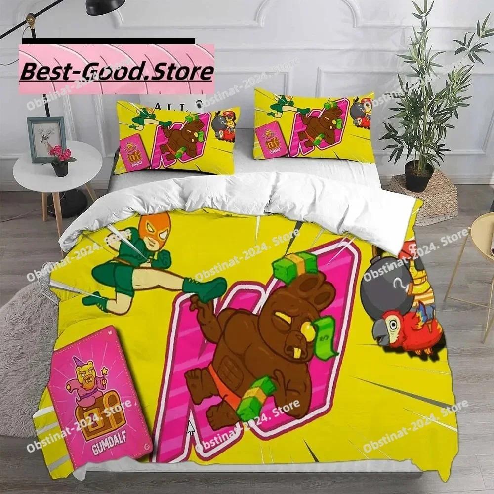 Game Burrito Bison Bedding Sets Quilt Bed Cover Comforter Duvet Cover Pillow Case 3 Pieces Sets Kids Adult Bedroom Decoration