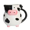 Tazze da Caffè da Ufficio con Manico, Tazza in Ceramica Mucca 3D, Capacità 580ml, Tazze Mattutine Carine, Tazza Animale, Decorazione da Scrivania Originale per Casa E