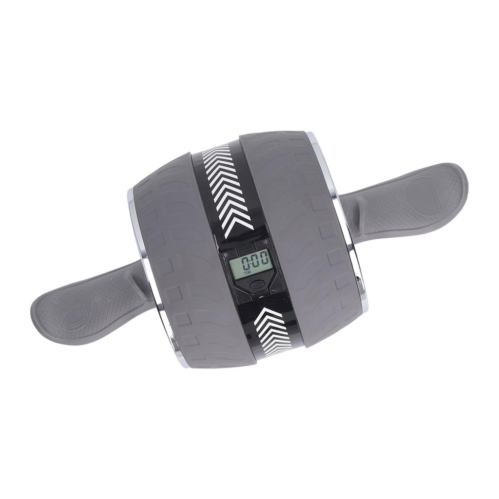 Bauchmuskelroller Rad Rumpfmuskulatur Training Automatischer Rückprall Übung Trainingsräder Grau