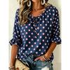 Versatile Loose Half Sleeve Casual Blouse, Simple Solid Color, Breathable Comfortable For Multiple Occasions