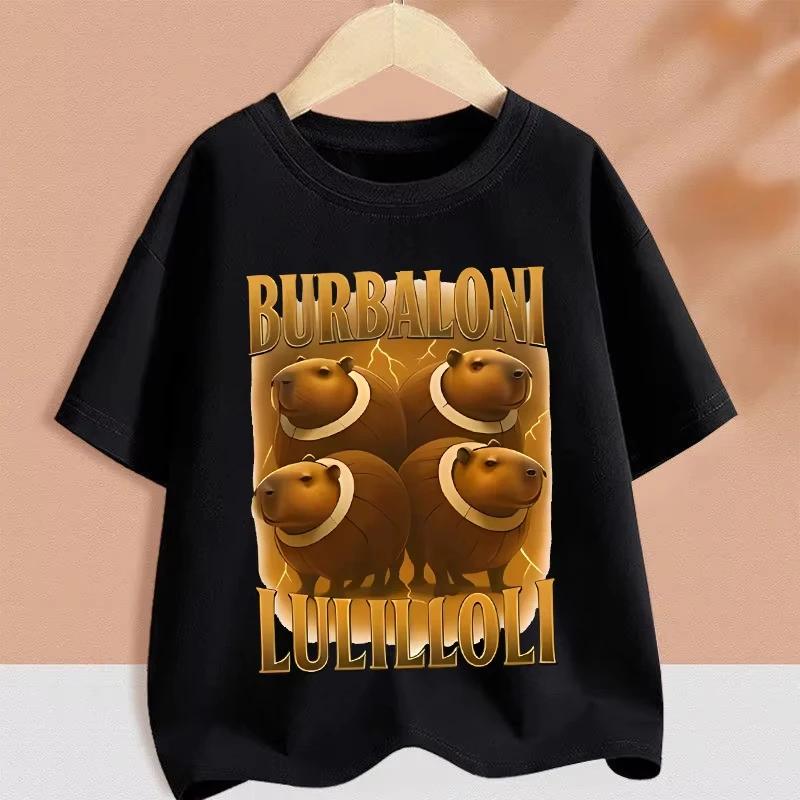 Kids Clothes Funny Italian Brainrot Children's T Shirt Cartoon Graphics Casual Vintage Boys Girls Short Sleeve Tee Top
