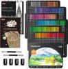 Shuttle Art Colored Color Adult Coloring Metallic Pencil Tin Entrance Gift Pencils, 138-Color Set, Oil-Based Pencils, Pens, Books, Colors, Sketchbook,