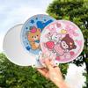 5Pcs Decorative Cute Folding Fan Mini Cool Fan Universal Round Pocket Fan  Kids Gift