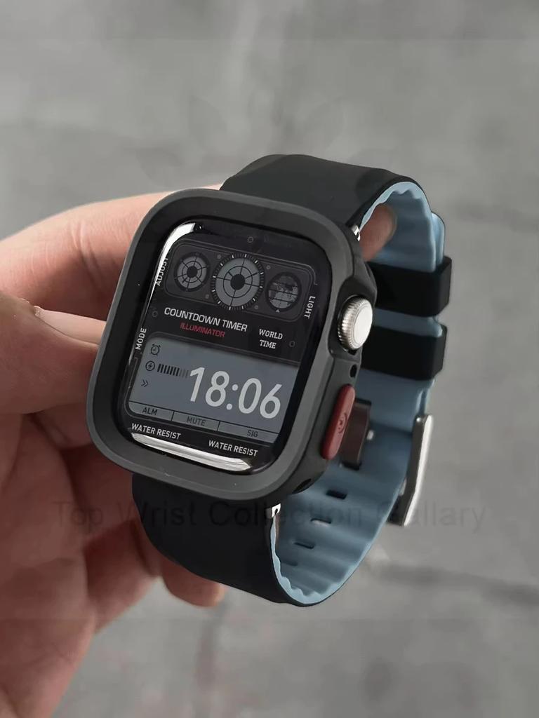 Silicone Strap+TPU Case For iWatch Ultra2 Apple Watch 10/9/8/1/2/3/4/5/6/7 46mm 49mm45mm Protector Cover Bracelet IWatch 41 44mm