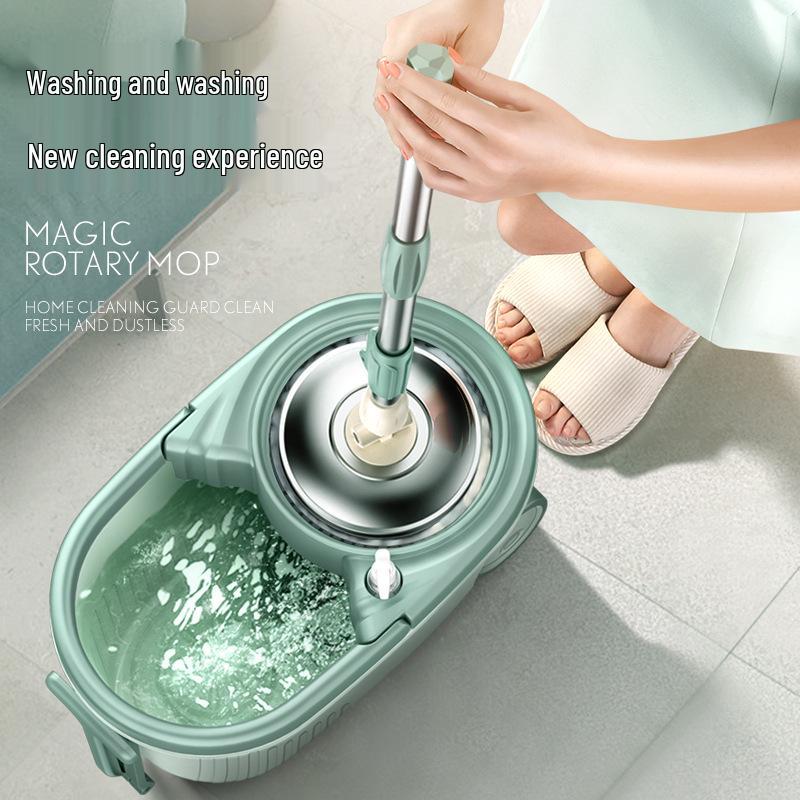 Hands-Free Spin-Dry Rotating Mop and Bucket Set