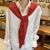 Cape Fake Collar Cloak Hip Scarf All-match Knitted Shawl  Daily