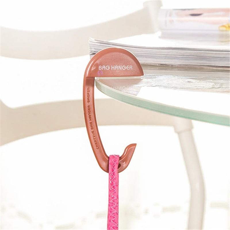 

Travel Portable Plastic Bag Hook For Hanging Decorative Table Purse Bag Hooks Wall Hanger Holder Han зелёный