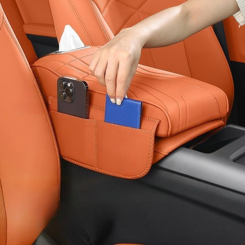 1 Stück Universal Auto mit Seitentaschen Armlehnenbox Höhenerhöhungskissen Schutzhülle Aufbewahrungstasche Multifunktionale Aufbewahrungsbox