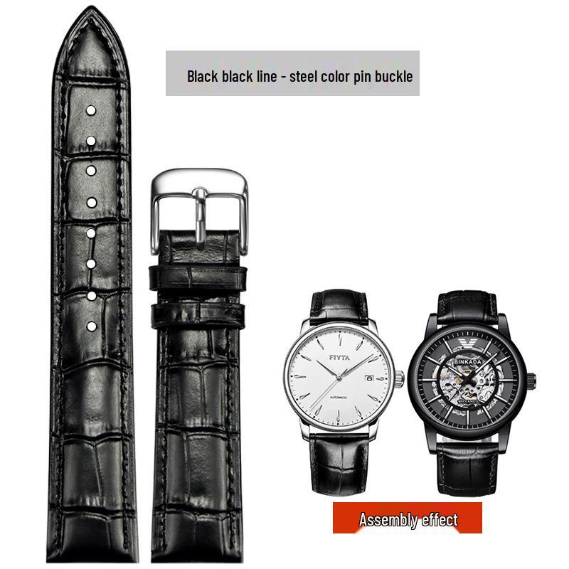 Buntes echtes Lederarmband für Herren und Damen, erste Schicht Rindsleder, 12-22 mm, Dornschließe