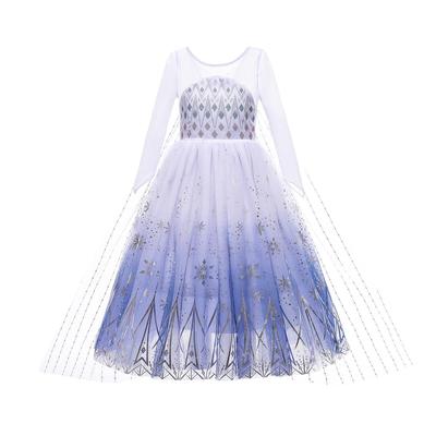 Princess Dress for Girls Party  Halloween Christmas Cosplay Costume Kids Party Dresses Purple 3-10 Years