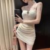 Pure Desire Temperament Advanced Sense Lace Splicing Suspender Dress Female Summer Spice Girl Waist Sexy Hip Skirt