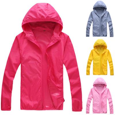 Düz Renk Unisex Dış Mekan Rüzgar Geçirmez Kapüşonlu Ceket Güneş Koruması Balıkçı Montu