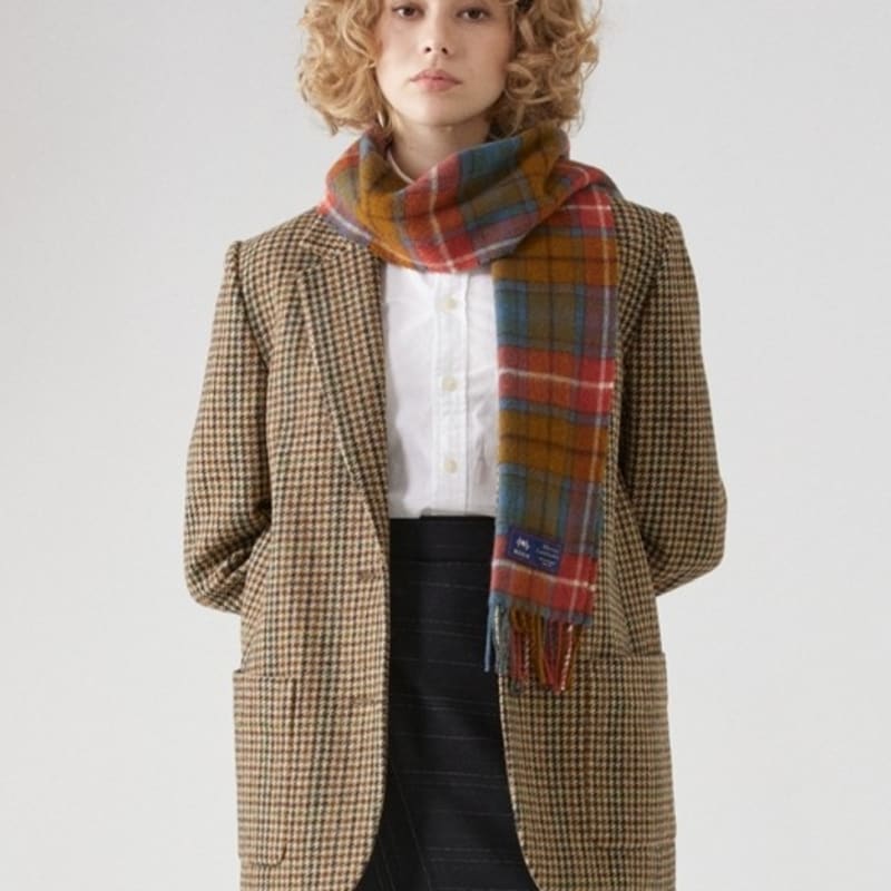 ABRAHAM MOON Šála z merino vlny 25 cm - Antique Buchanan