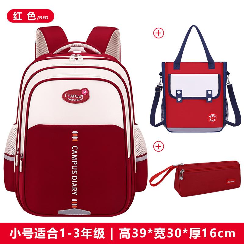 3 pièces/set Sac à dos avec sac à main trousse à crayons Sac de voyage grande capacité Sac d'école pour étudiant Nylon Primaire sacs d'école imperméables