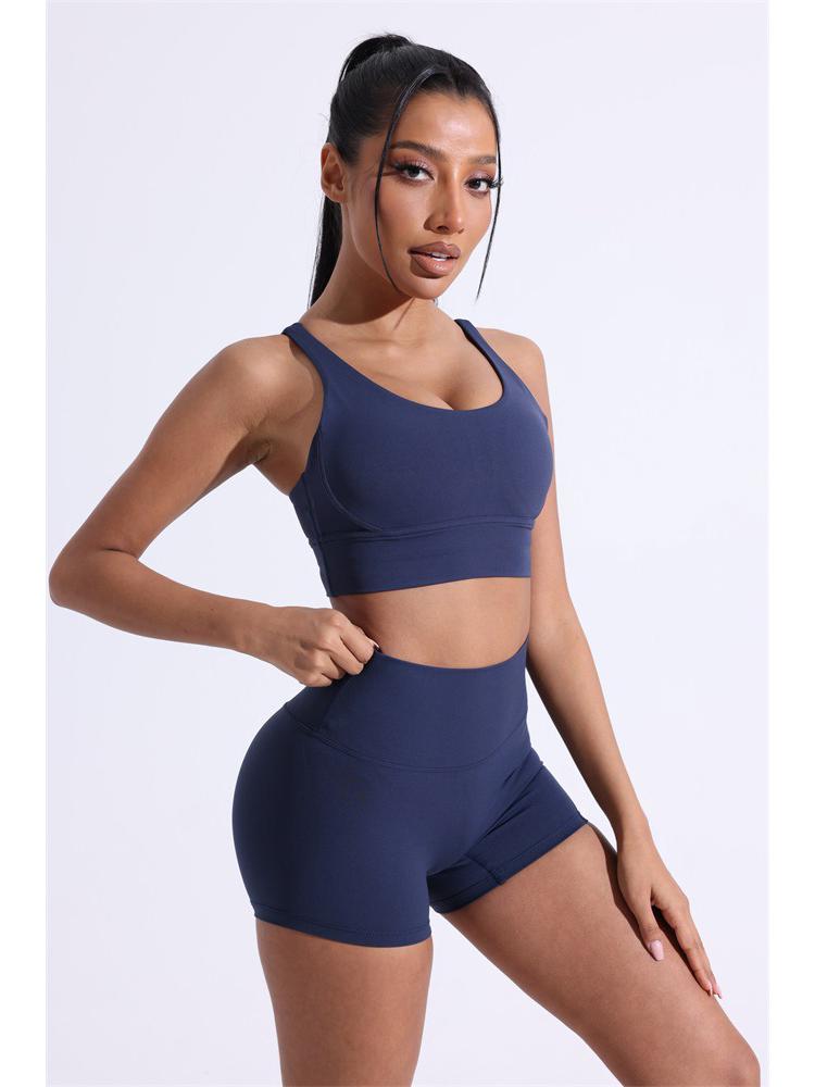 Nude Feel Women's Cross-Back Yoga Sports Bra