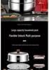 Visible Lid 316L Stainless Steel Steamer Pot with Extra Thick Anti-scalding Design and Double Three-Layer Steaming Basket