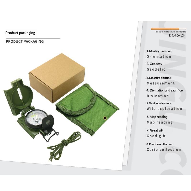 Waterproof High Precision Portable Compass Outdoor Gadget Sports Hiking Mountaineering Professional Metal Sight